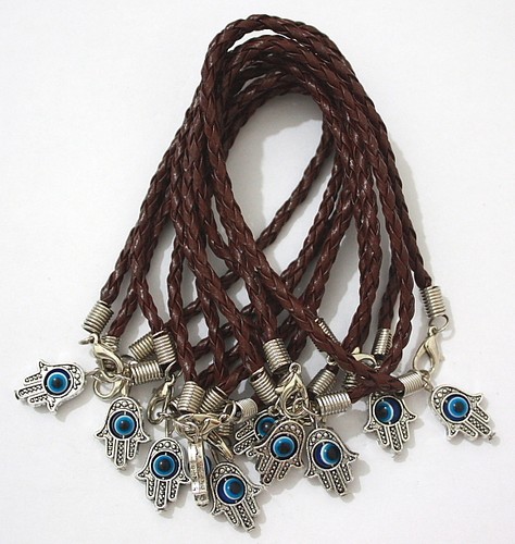 Bracciale hamsa marrone - bracciale,