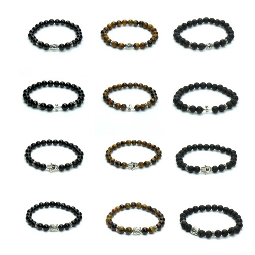 Bracciale pietre uomo donna - bracciale,